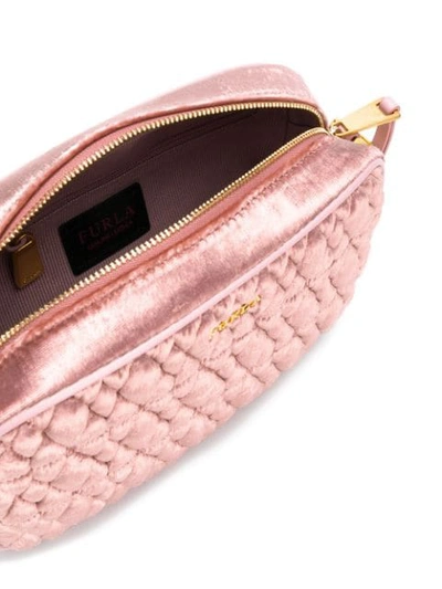 Shop Furla Cometa Mini Crossbody Bag In Pink