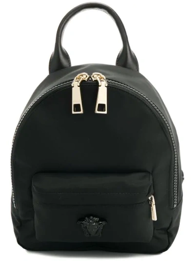 Shop Versace Medusa Palazzo Backpack In Black