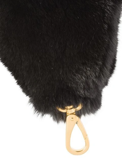 Shop Miu Miu Detachable Fur Handle In Black