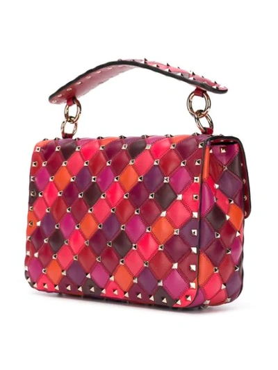 Shop Valentino Garavani Medium Rockstud Spike Shoulder Bag In Pink