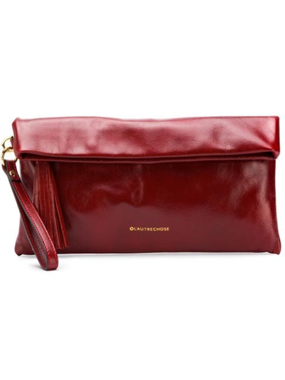 Shop L'autre Chose Foldover Clutch Bag - Red