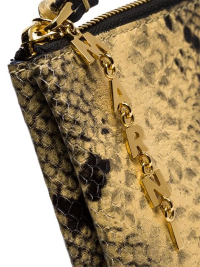 Shop Marni Snakeskin Effect Clutch Bag In Neutrals