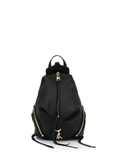 REBECCA MINKOFF REBECCA MINKOFF - WOMAN - CONV MINI JULIAN BACKPACK LIGHT GOLD HARDWARE - 黑色