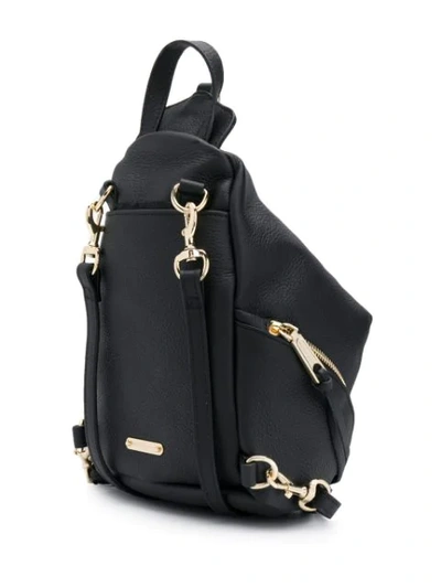 REBECCA MINKOFF REBECCA MINKOFF - WOMAN - CONV MINI JULIAN BACKPACK LIGHT GOLD HARDWARE - 黑色