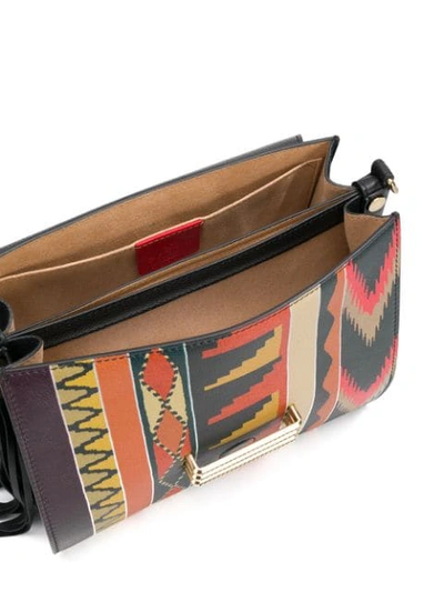 Shop Etro Ethnic Print Shoulder Bag - Black