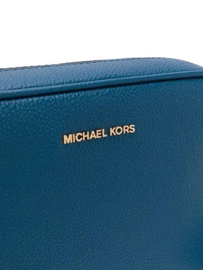 Shop Michael Michael Kors Ginny Crossbody In Blue