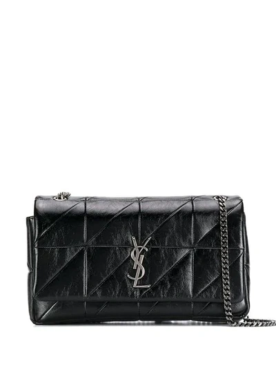 Shop Saint Laurent Logo Tote Bag In Black