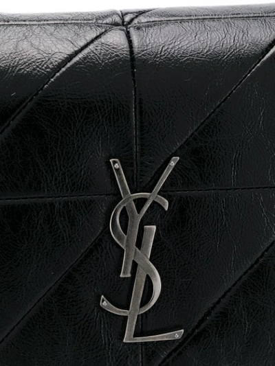 Shop Saint Laurent Logo Tote Bag In Black