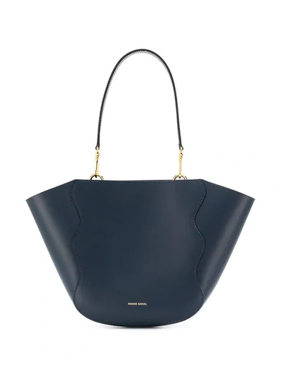 Shop Mansur Gavriel Mini Ocean Tote In Blue