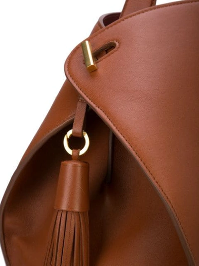 Shop Oscar De La Renta Tassel Detail Tote In Brown