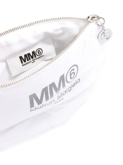 MM6 MAISON MARGIELA LOGO CLUTCH BAG - 白色