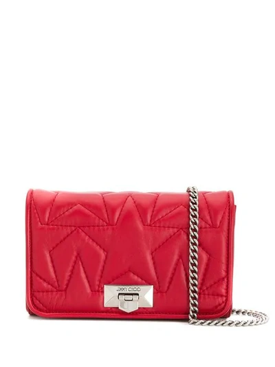 Shop Jimmy Choo Helia Clutch In Red