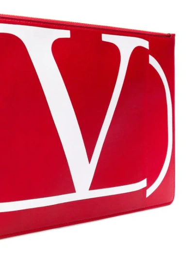 Shop Valentino Garavani Vlogo Pouch In Red