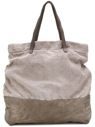 Shop Cecchi De Rossi Panelled Shopper Tote Bag In Grey