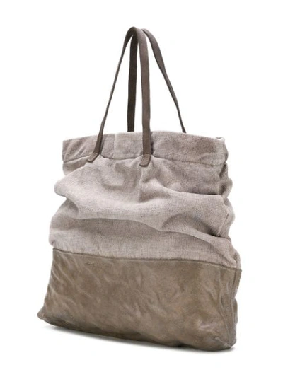 Shop Cecchi De Rossi Panelled Shopper Tote Bag In Grey