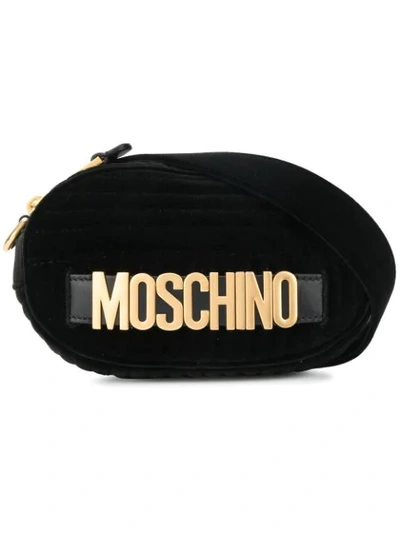 Shop Moschino Belt Bag In Black