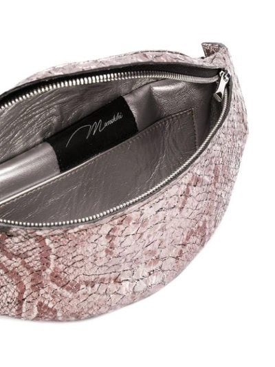 Shop Manokhi Scale Belt Bag In Silver