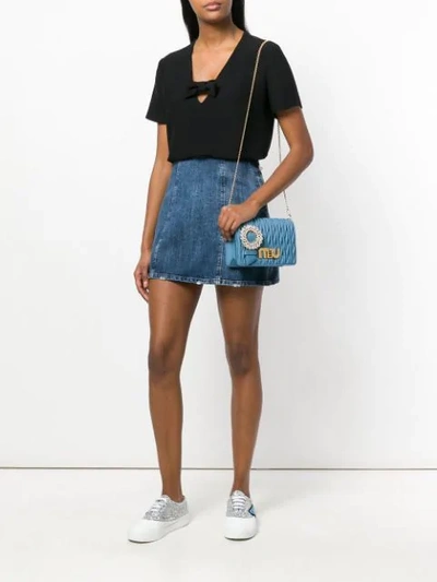 Miu Miu My Miu Shoulder Bag In Blue