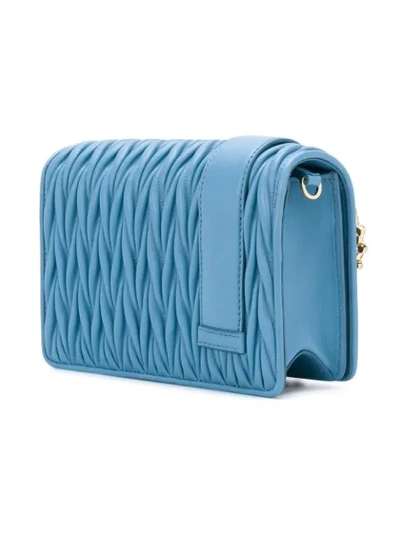 Shop Miu Miu My Miu Shoulder Bag In Blue