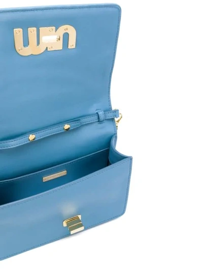 Shop Miu Miu My Miu Shoulder Bag In Blue