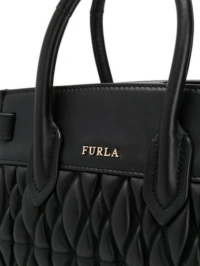 Shop Furla Small Pin Cometa Bag In Black