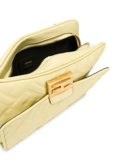 Shop Fendi Upside Down Belt Bag In Yellow