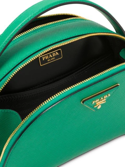 Shop Prada Odette Saffiano Leather Bag In Green