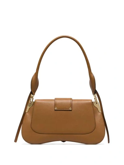 Shop Prada Manuelle Medium Bag In Brown