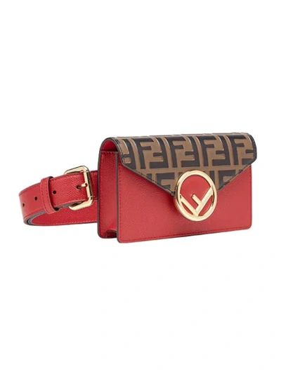 Shop Fendi Ff Motif Belt Bag In Brown