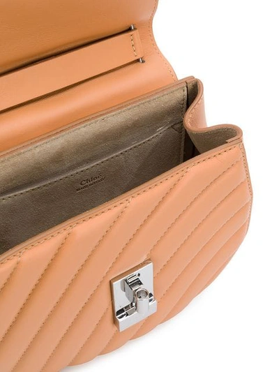 Shop Chloé Drew Quilted Mini Shoulderbag In Neutrals