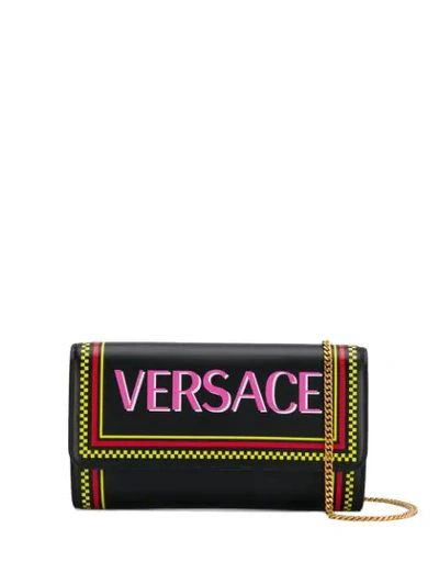 Shop Versace Vintage Logo Chain Bag In Black