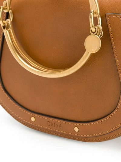 Shop Chloé 'nile' Clutch Mit Ringgriff In Neutrals