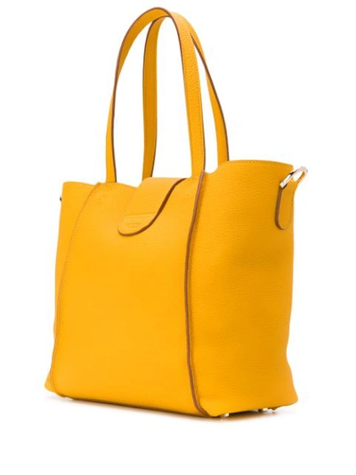 Shop Tod's Logo Ring Tote Bag - Yellow