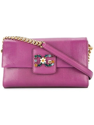Shop Dolce & Gabbana Dg Millennials Shoulder Bag - Purple