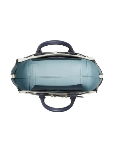 Shop Burberry The Medium Tri-tone Leather Belt Bag In Rgncy Blue/chlk Whte