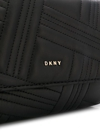 Shop Dkny Quilted Shoulder Bag In Black