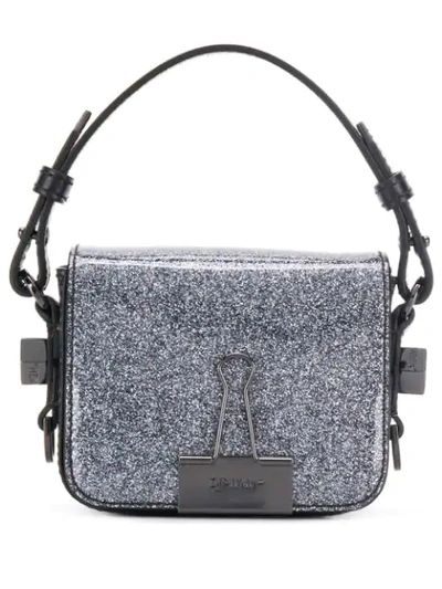 Shop Off-white Binder Clip Belt Bag In Silver