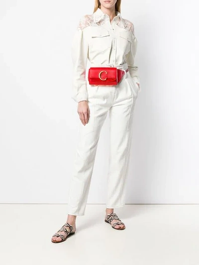 CHLOÉ C BELT BAG - 红色