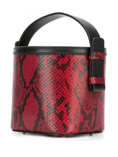 Shop Nico Giani Snakeskin Effect Tote In Red