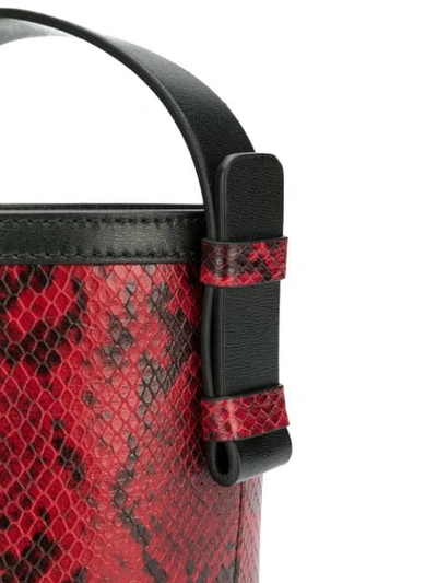 Shop Nico Giani Snakeskin Effect Tote In Red