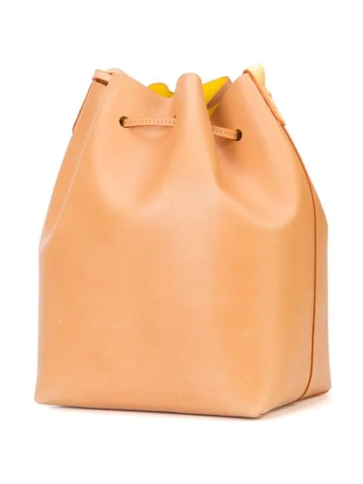Shop Mansur Gavriel Bucket Bag In Neutrals