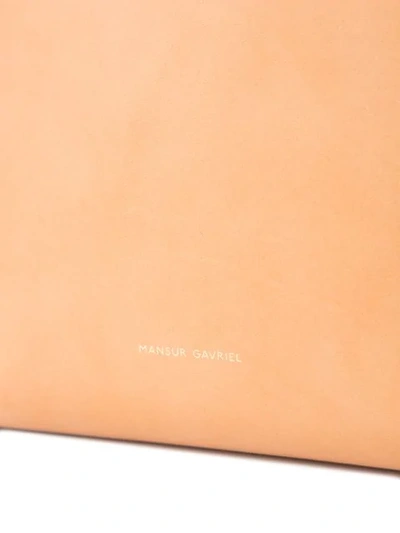 Shop Mansur Gavriel Bucket Bag In Neutrals