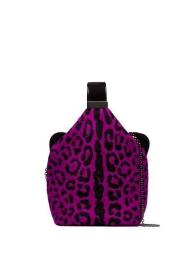 Shop Bienen-davis Kit Leopard Haircalf Bucket Bag In Pink