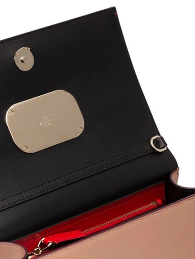 Shop Valentino Small Vcase Shoulder Bag In Neutrals