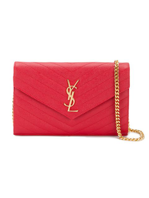 Saint Laurent Monogram Shoulder Bag In Red | ModeSens