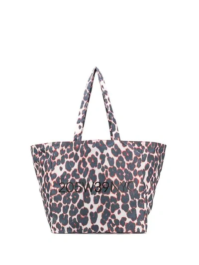 Shop Calvin Klein 205w39nyc Leopard Print Tote Bag In Blue