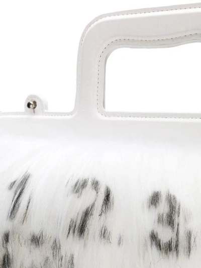 Shop Maison Margiela Fur Doctor Tote Bag In White