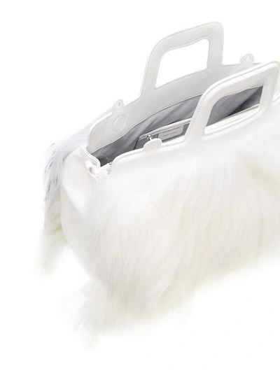 Shop Maison Margiela Fur Doctor Tote Bag In White