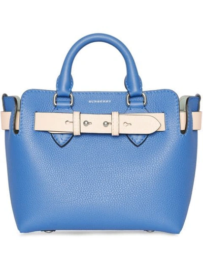Shop Burberry Mini Belt Bag In Blue