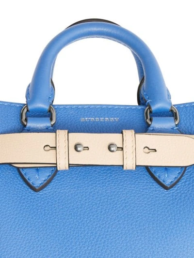 Shop Burberry Mini Belt Bag In Blue